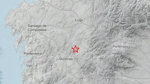 Un nuevo terremoto en Galicia, entre Ourense y Lugo.