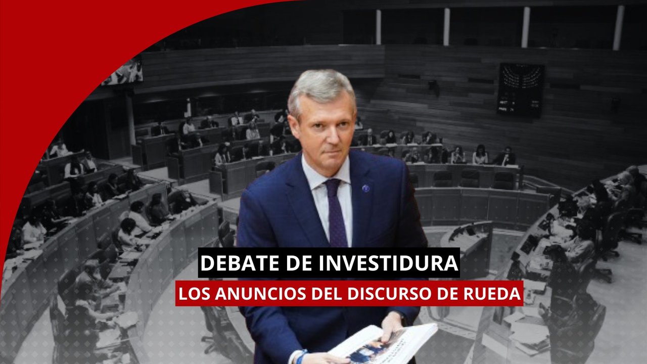 Cartón debate de investidura Alfonso Rueda