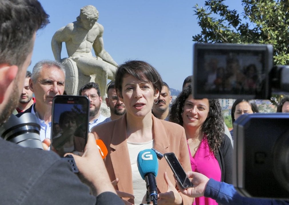 Ana Pontón, onte en Ourense.
