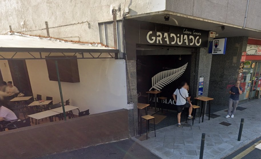 La cafetería donde se emitió el boleto ganador en Ourense.