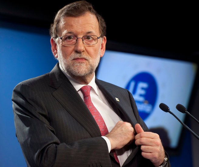 Rajoy, ayer durante la rueda de prensa tras la cumbre de la UE en Bruselas.
