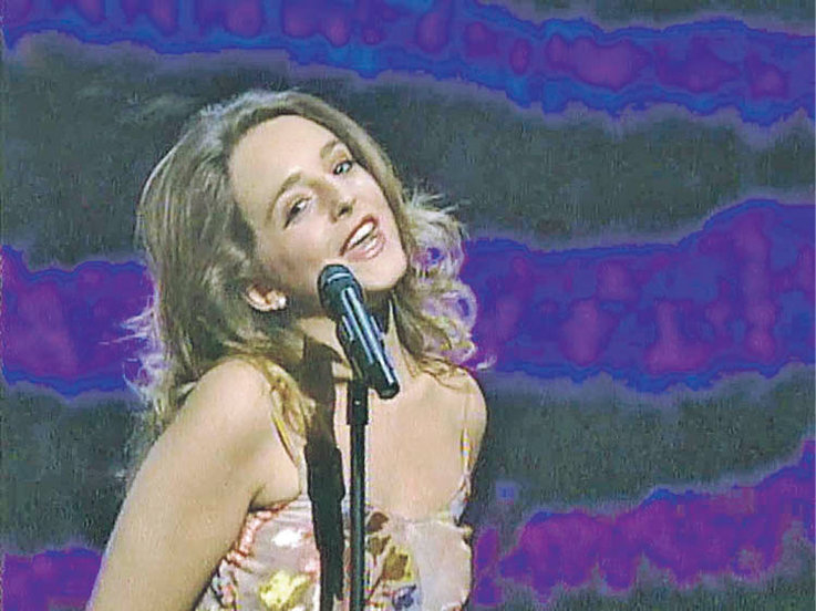 Anabel Conde en Eurovisión en 1995.