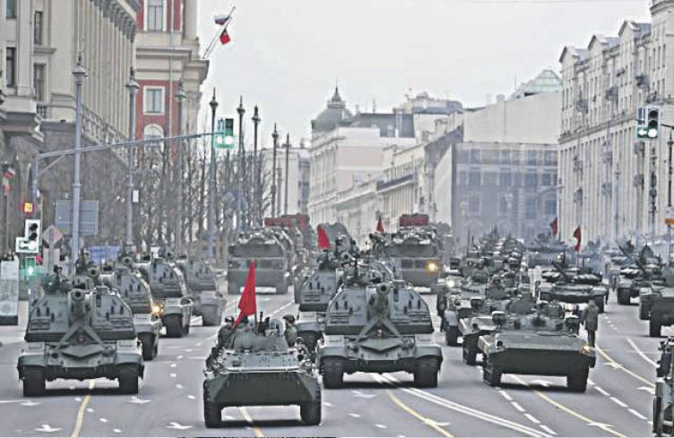 Desfile militar por el Día de la Victoria, en Moscú.