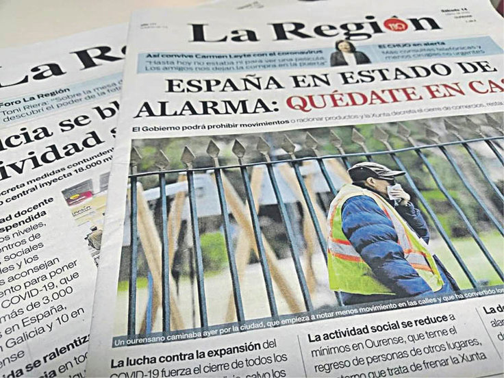 Portada histórica de La Región.