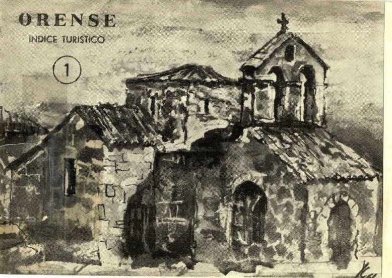 Corbal dibujó la capilla de Santa Comba de Bande, nuestro más antiguo templo, como todos los eximios ourensanos.