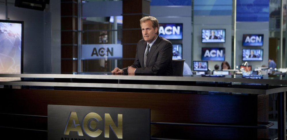 Una imagen de la serie “The newsroom”, ambientada en una redacción informativa de televisión HBO.