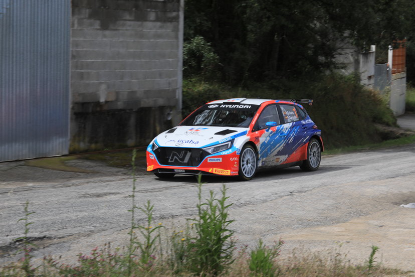 Test del Rally de Ourense en el Parque Tecnológico. Foto: José Paz