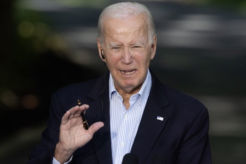 El presidente Biden, durante una intervención en Camp David.