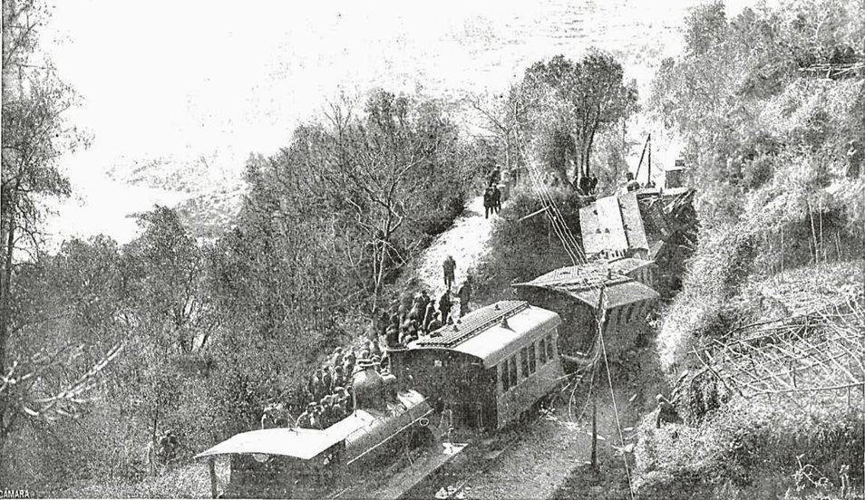 Foto de Isidoro Cámara 1915. Accidente Ferroviario.