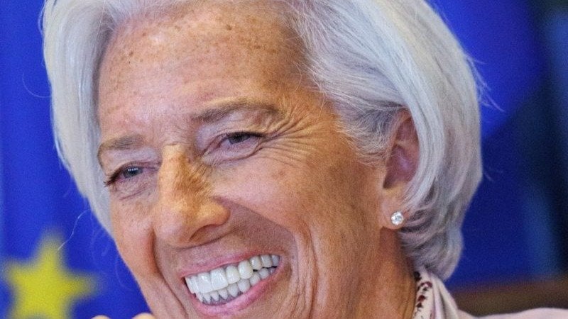 Christine Lagarde, presidenta del BCE, en una conferencia.