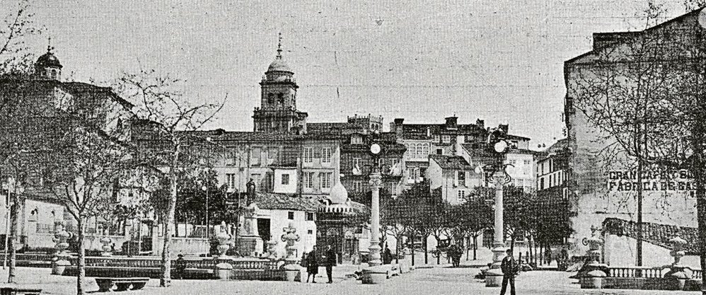 Foto Pacheco 1911. Plaza del Obispo Cesáreo.