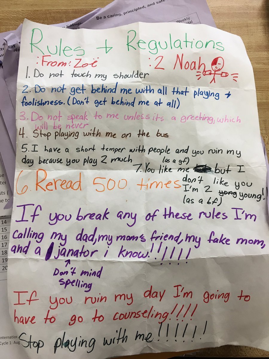 La carta viral de una niña a su compañero de clase para 