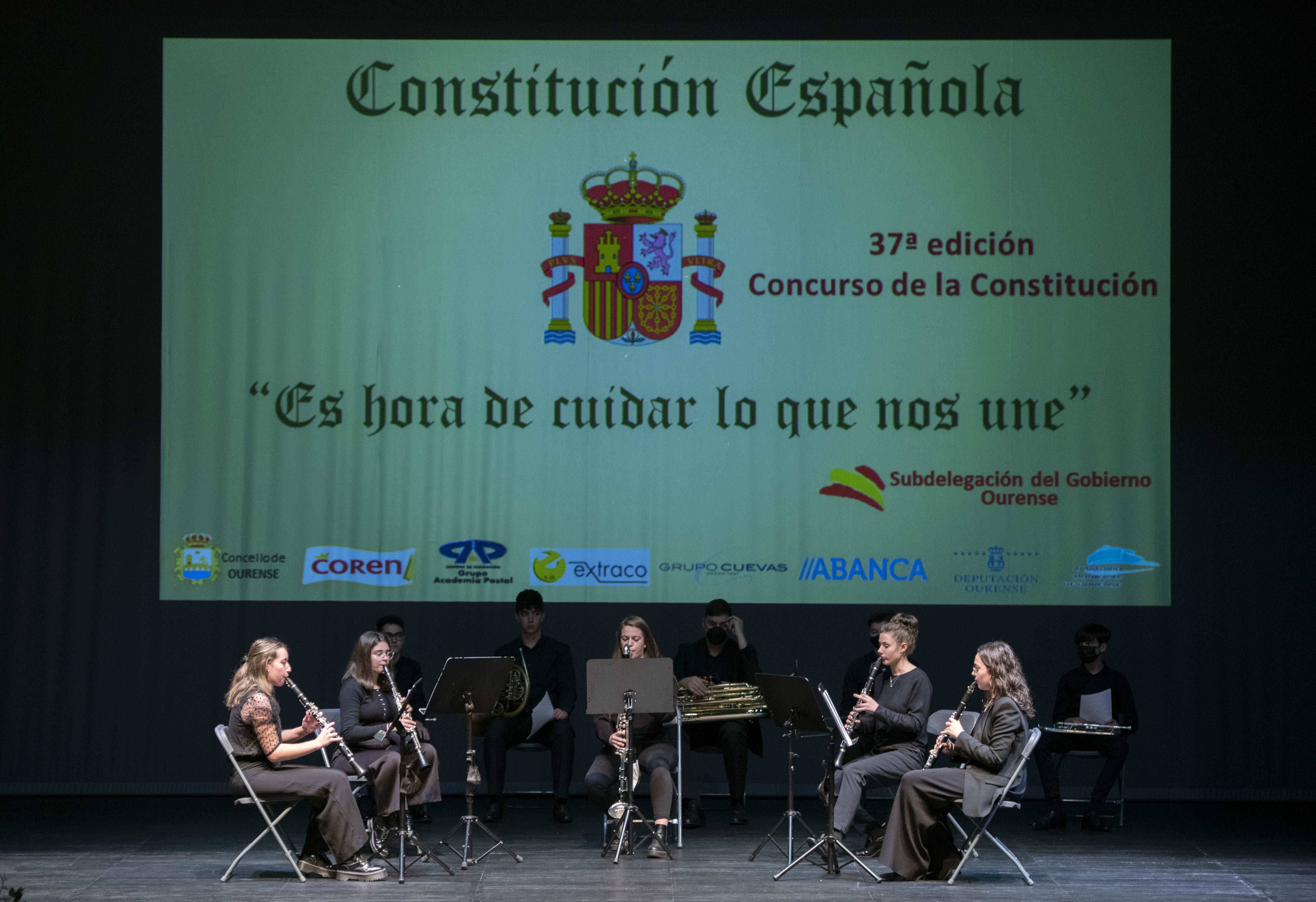 Ourense. 06/12/2021. 37ª edición do concurso da Constitución no auditorio de Ourense.
Foto: Xesús Fariñas