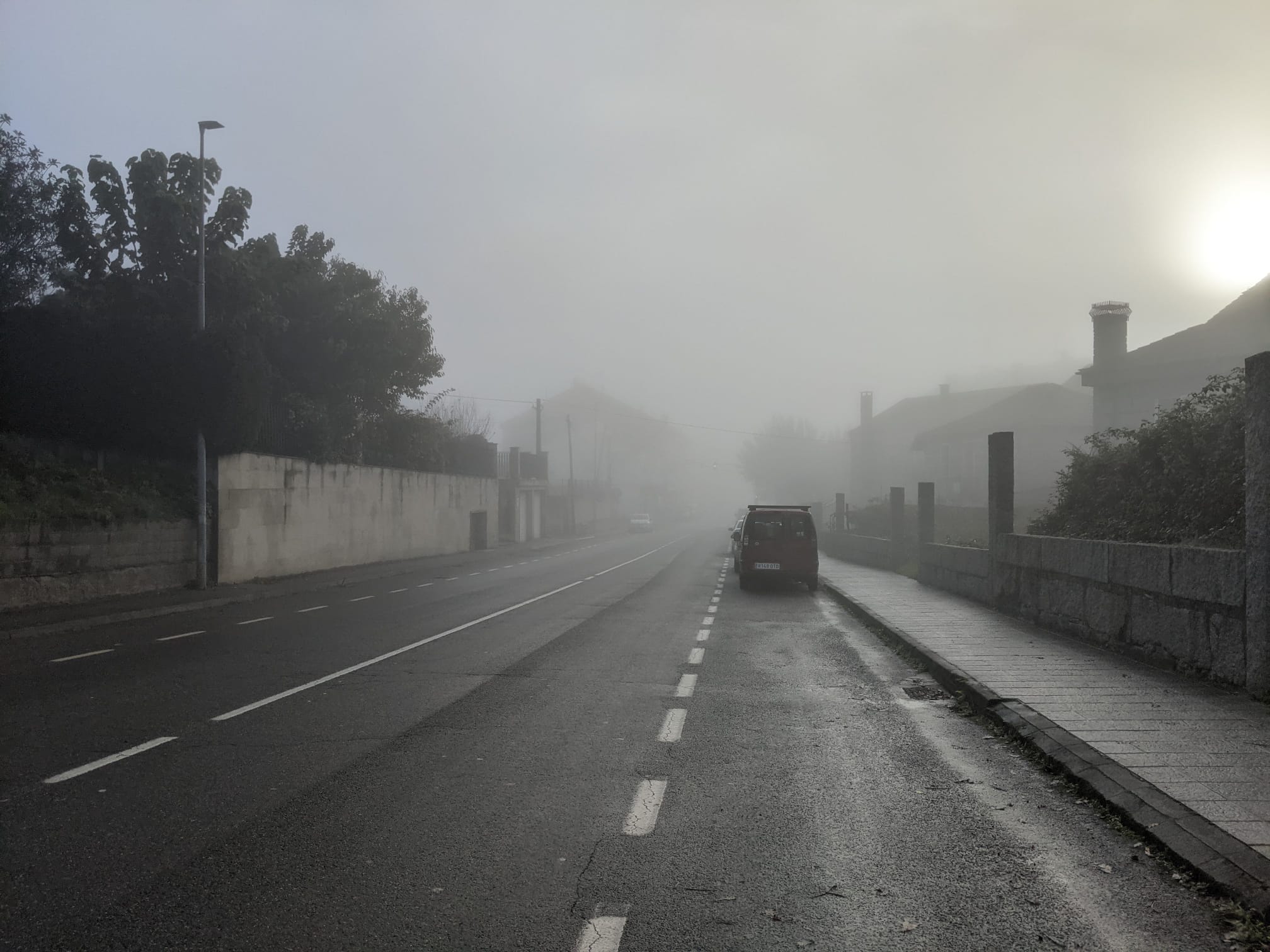 Niebla en Ourense este martes