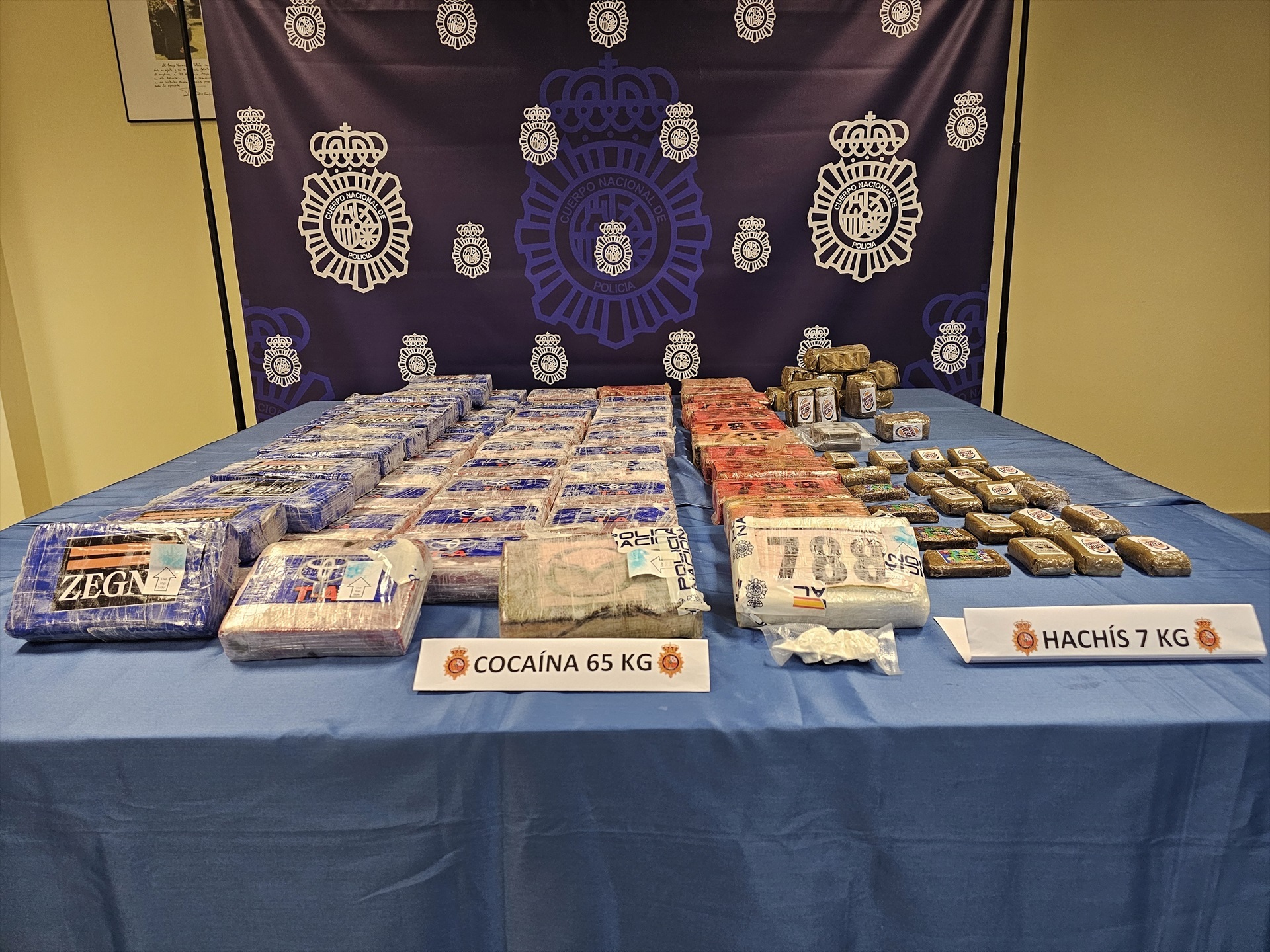 La Operación Lumebo se salda con 7 detenidos y 65 kilos de cocaína intervenidos en O Salnés y Gijón