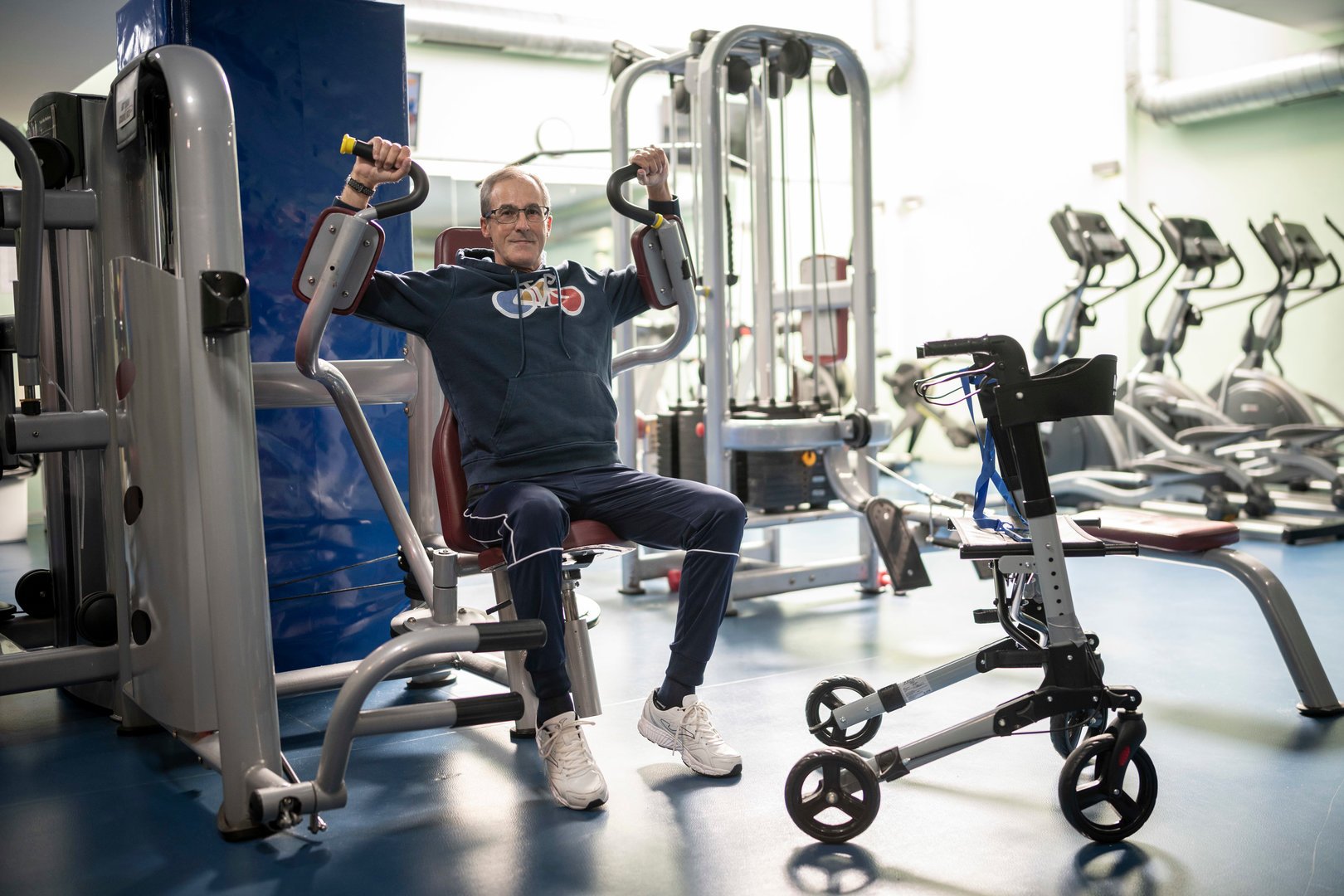 Fernando González, ayer en el gimnasio realizando un ejercicio.
FOTO: ÓSCAR PINAL