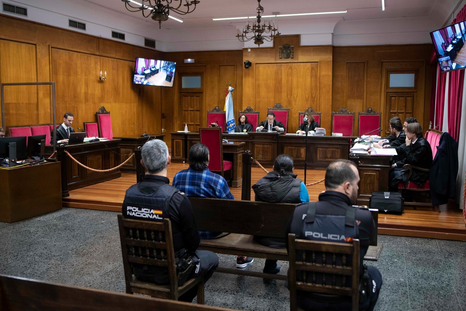 Ourense. 11/03/24. Primeiro día do xuizo na Audiencia Provincial  polo tiroteo nun bar en Tamallancos entre dous clans.
foto: Xesús Fariñas